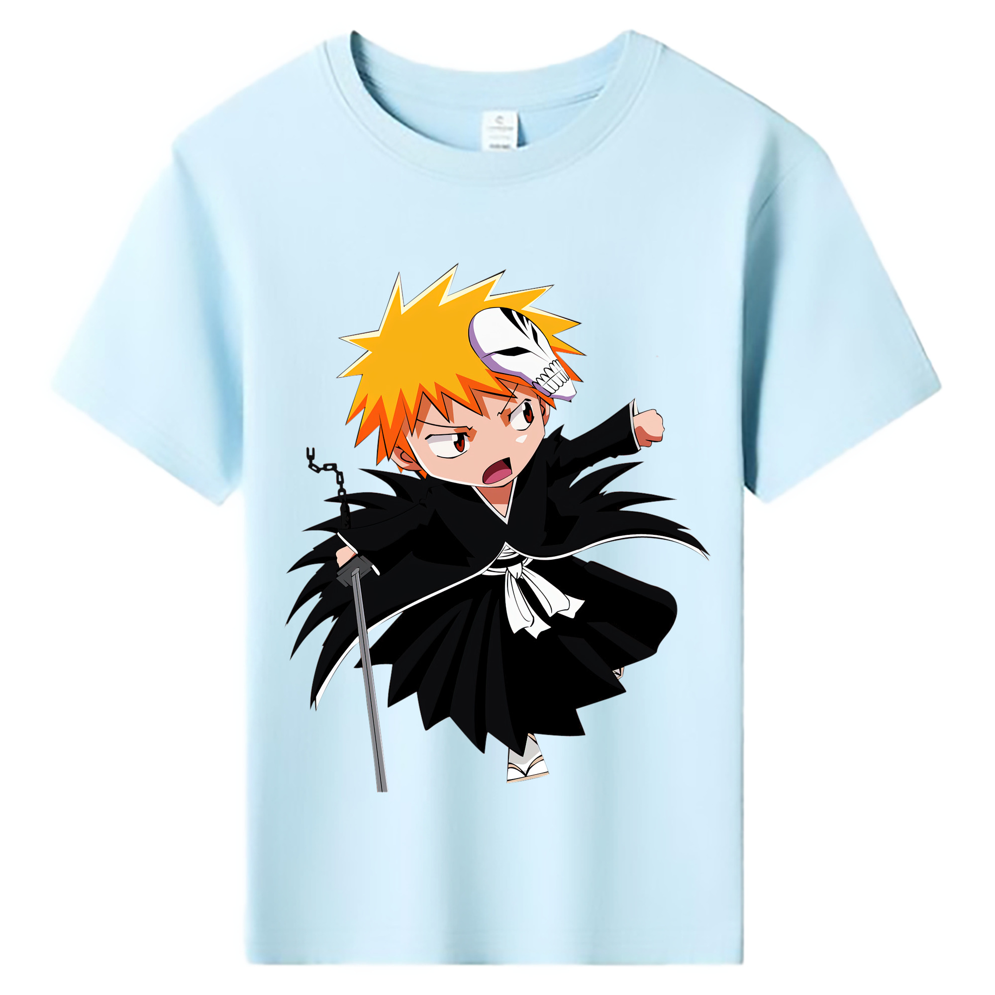 （画像用） ブリーチ 黒崎一護（くろさき いちご）BLEACH Kurosaki Ichigo 綿100％キッズTシャツ（フロントプリント）